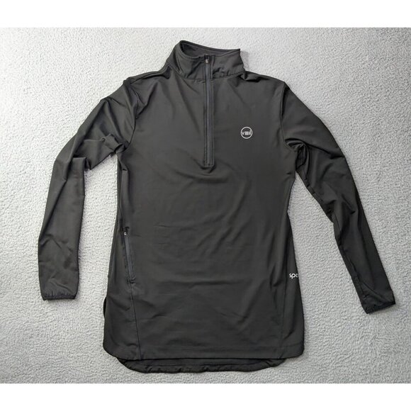 Veil Spark Zip Pullover Womens Medium Tunic Black Active Top PerformanKance Long - Picture 1 of 11